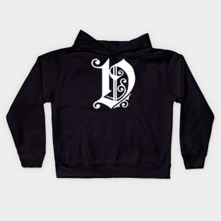 Silver Letter V Kids Hoodie